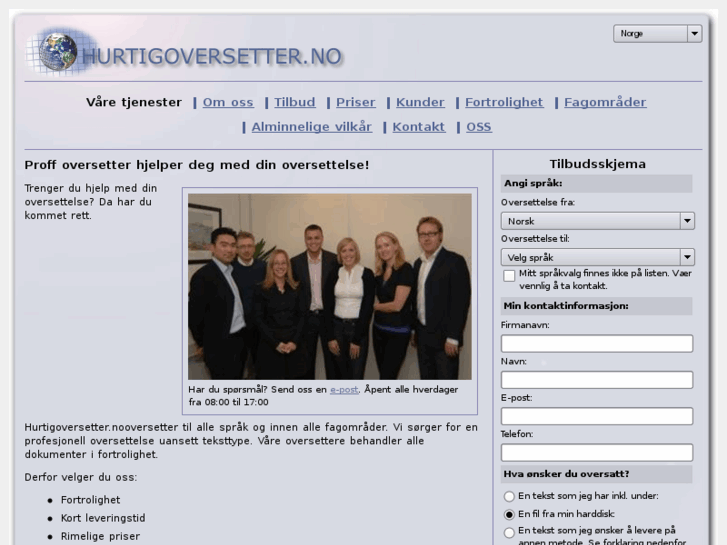 www.hurtigoversetter.no