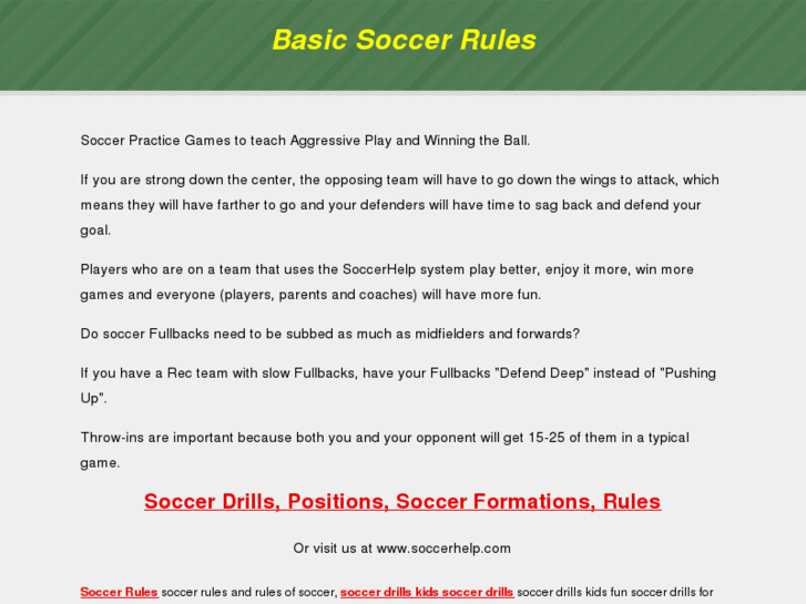 www.basicsoccerrules.org