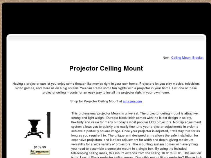 www.ceilingmountprojectors.com