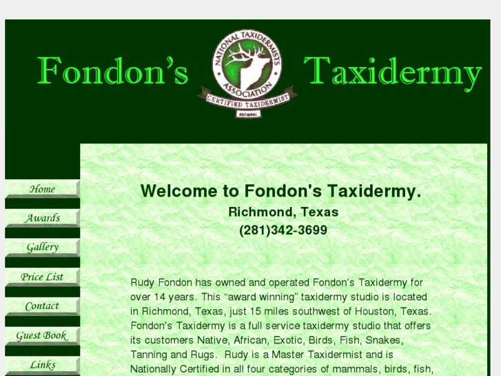 www.fondonstaxidermy.com