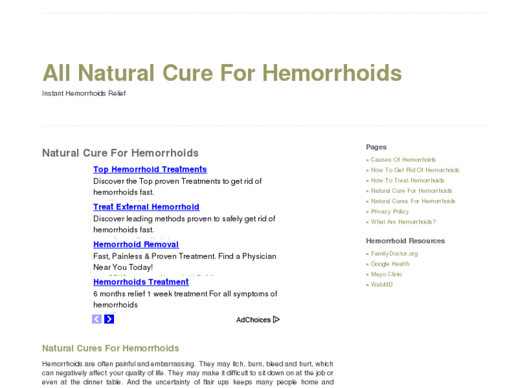 www.allnaturalcureforhemorrhoids.com