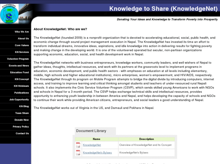 www.knowledgetoshare.org