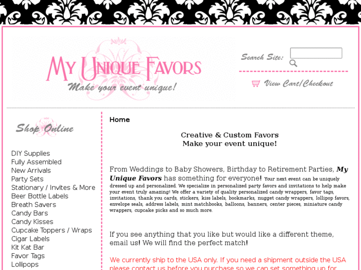 www.myuniquefavors.com