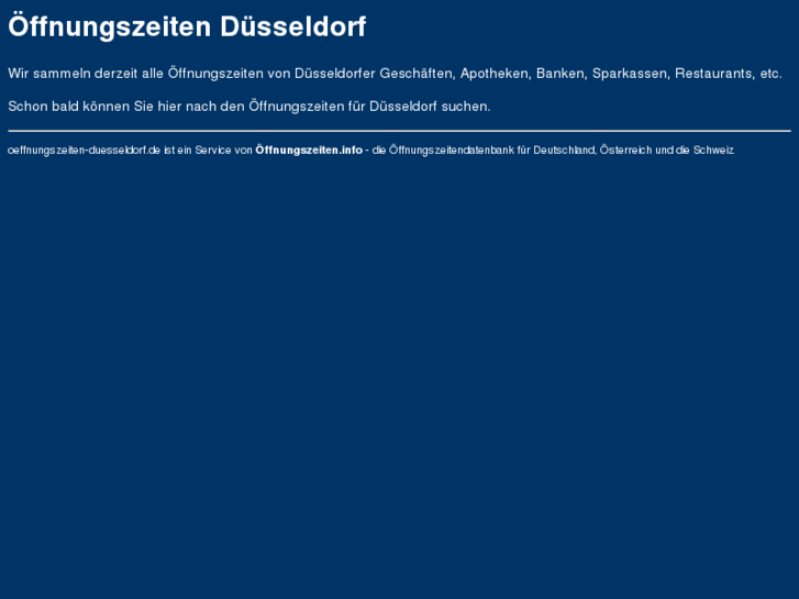 www.oeffnungszeiten-duesseldorf.de