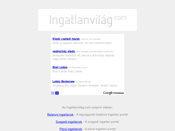 www.ingatlanvilag.com