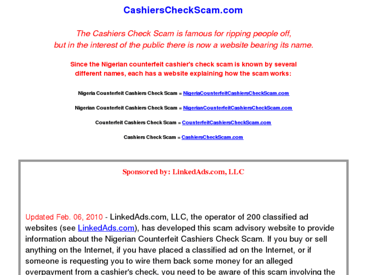 www.cashierscheckscam.com