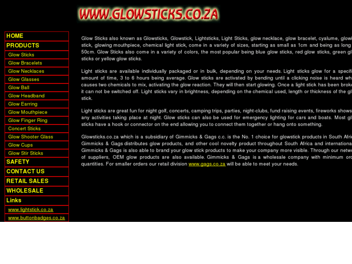 www.glowsticks.co.za