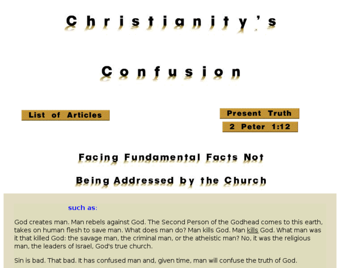 www.christianitysconfusion.com