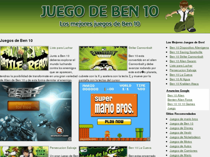 www.juegodeben10.com.ar