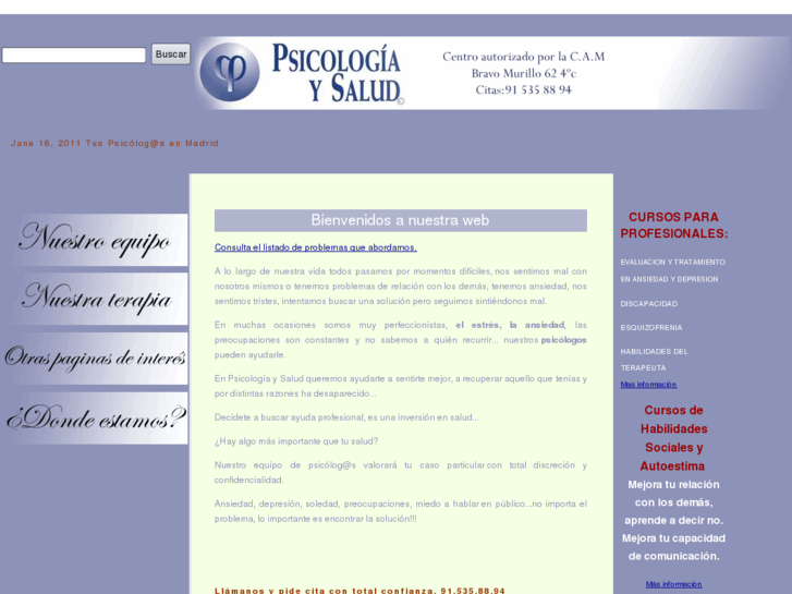 www.psicologiaysalud.com