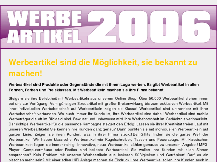 www.werbeartikel-2006.de