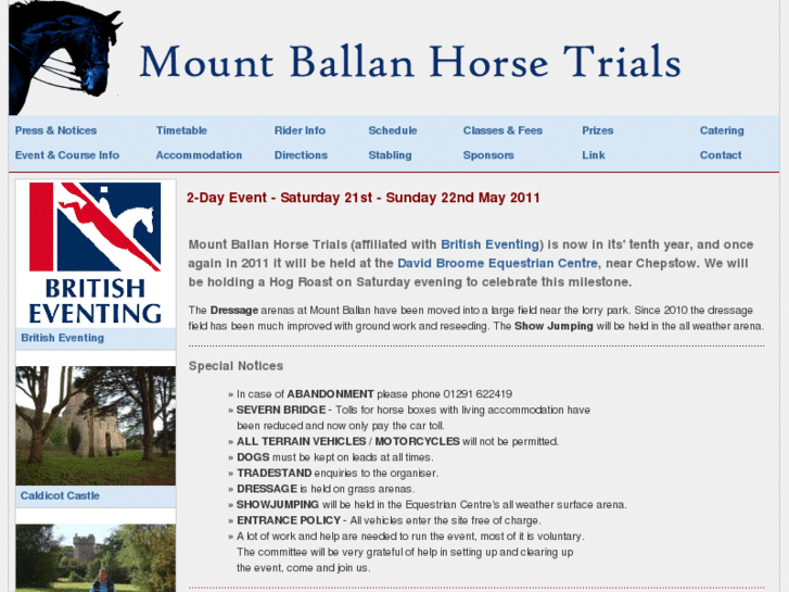 www.mountballanhorsetrials.co.uk