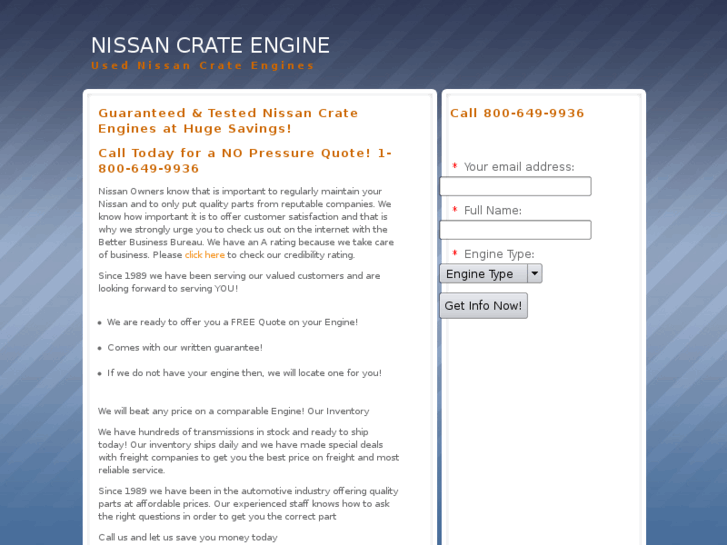 www.nissancrateengine.com