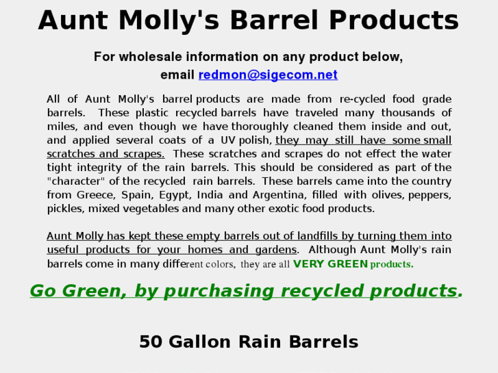 www.auntmollysrainbarrels.com