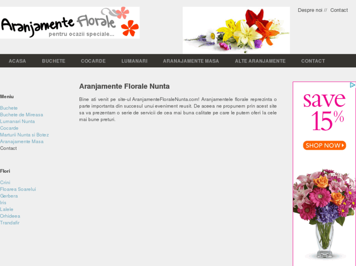 www.aranjamentefloralenunta.com