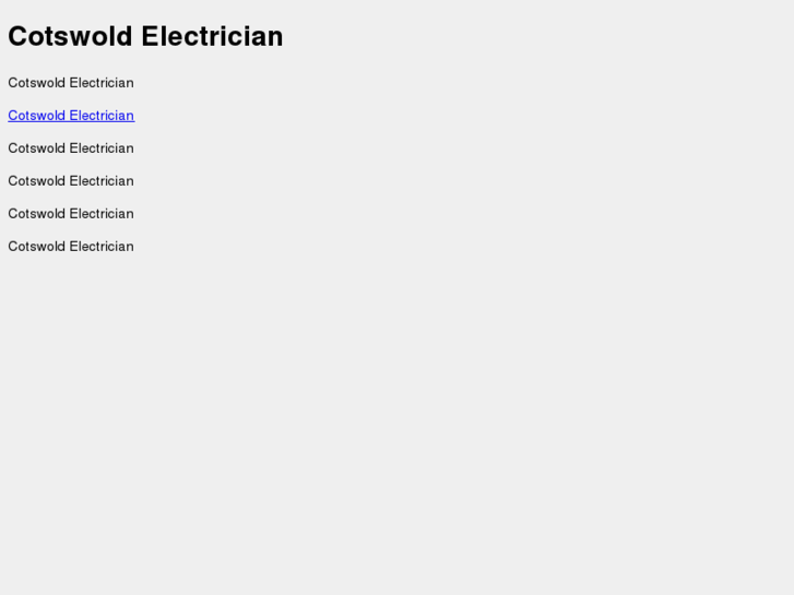 www.cotswoldelectrician.com