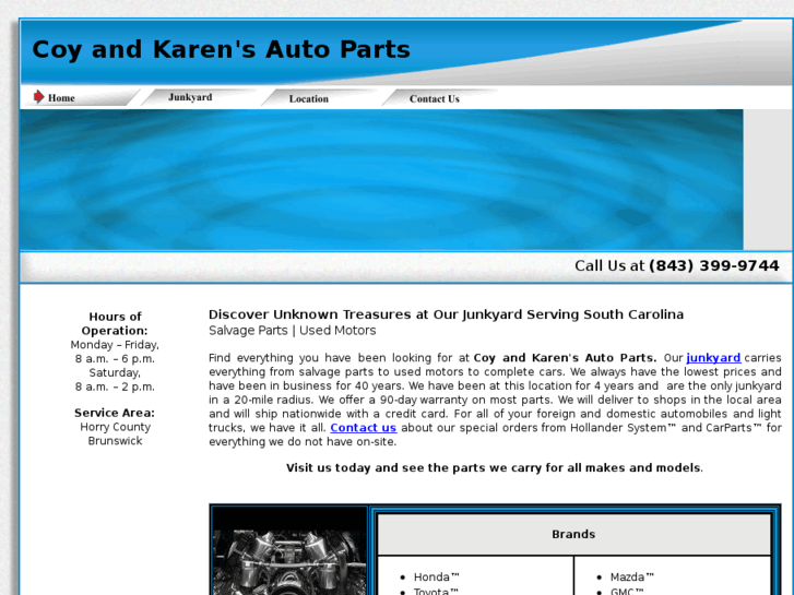 www.coyandkarensautoparts.com