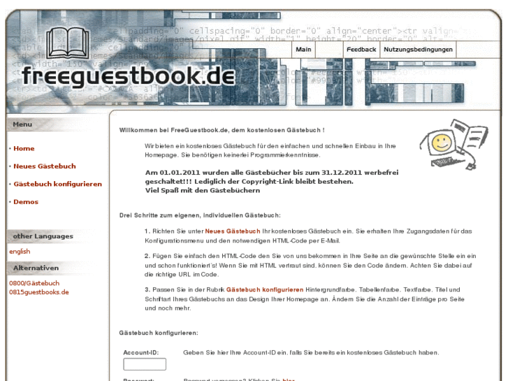 www.freeguestbook.de