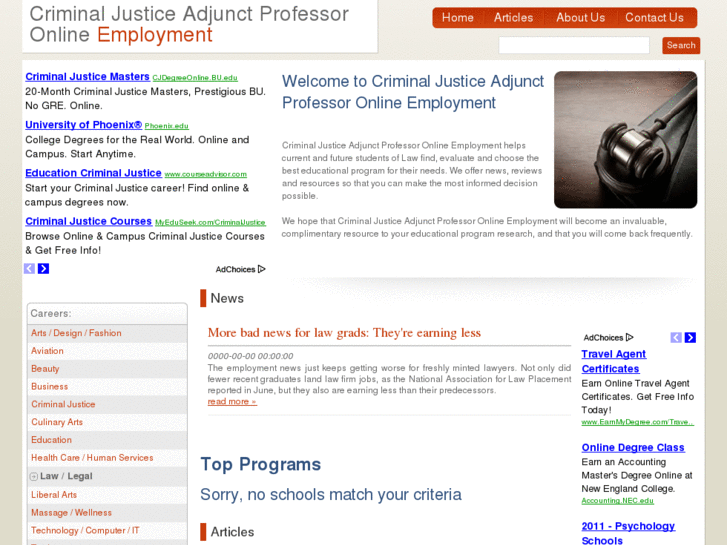 www.criminaljusticeadjunctprofessoronlineemployment.com