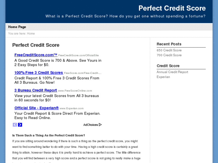 www.perfectcreditscore.org