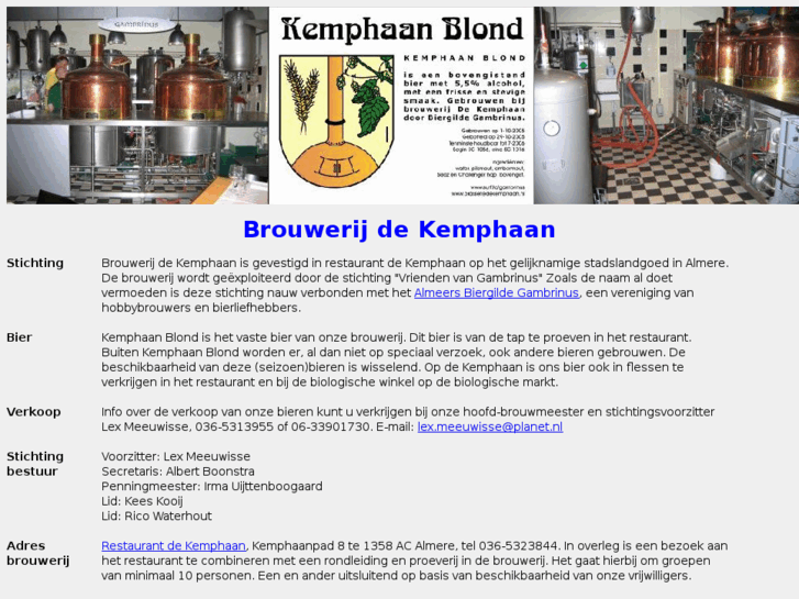 www.brouwerijdekemphaan.nl