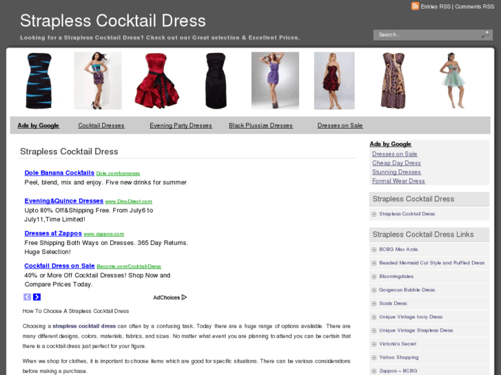 www.straplesscocktaildress.com