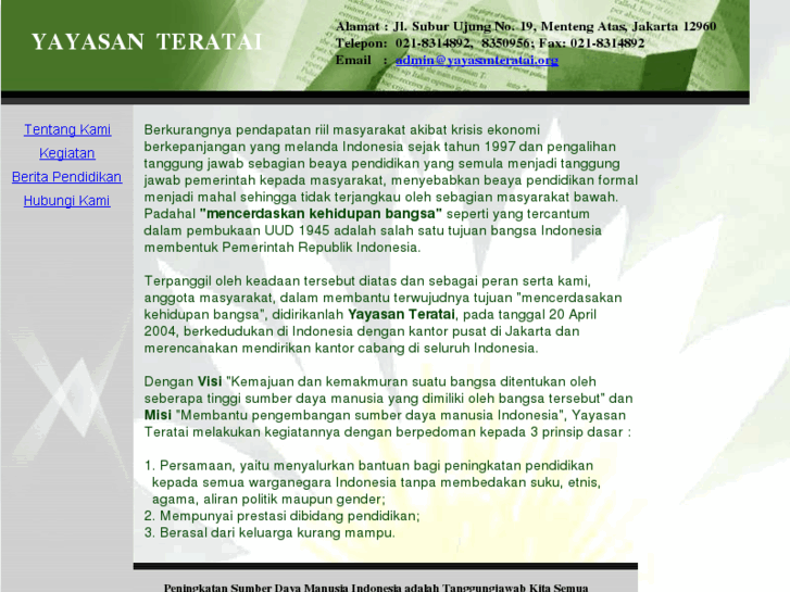 www.yayasanteratai.org