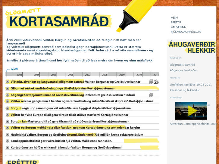 www.kortasamrad.is