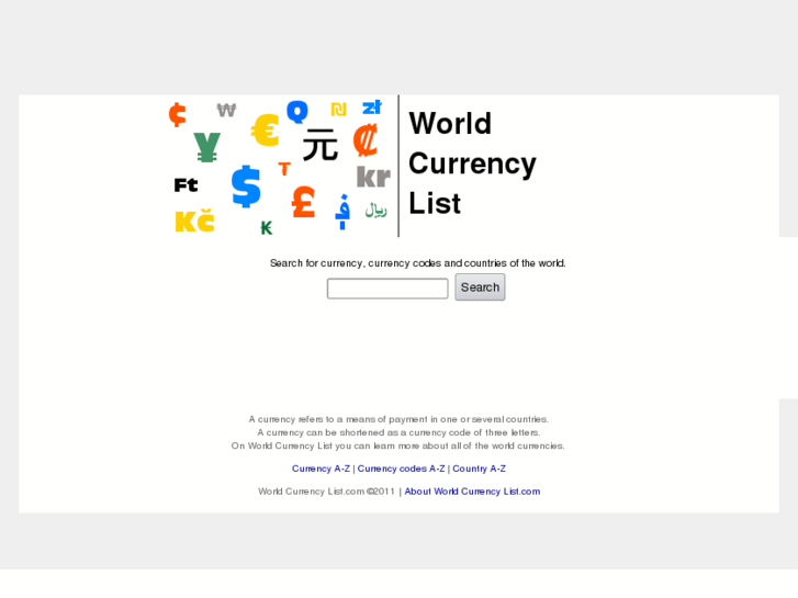 www.worldcurrencylist.com