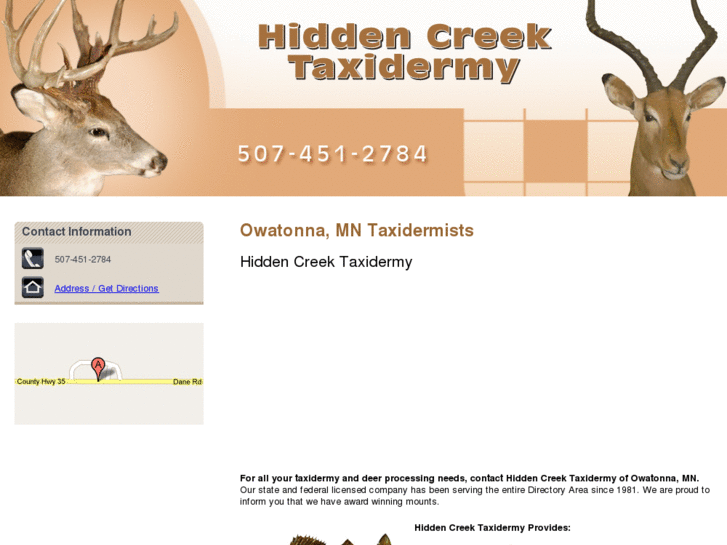 www.hiddencreektaxidermy.com