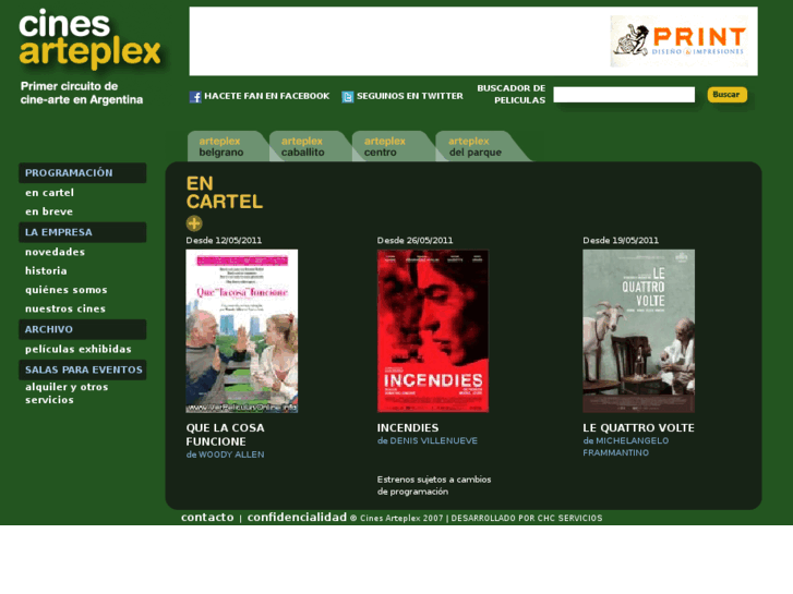 www.cinesarteplex.com