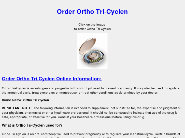 www.orderorthotricyclen.com