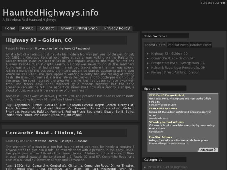 www.hauntedhighways.info