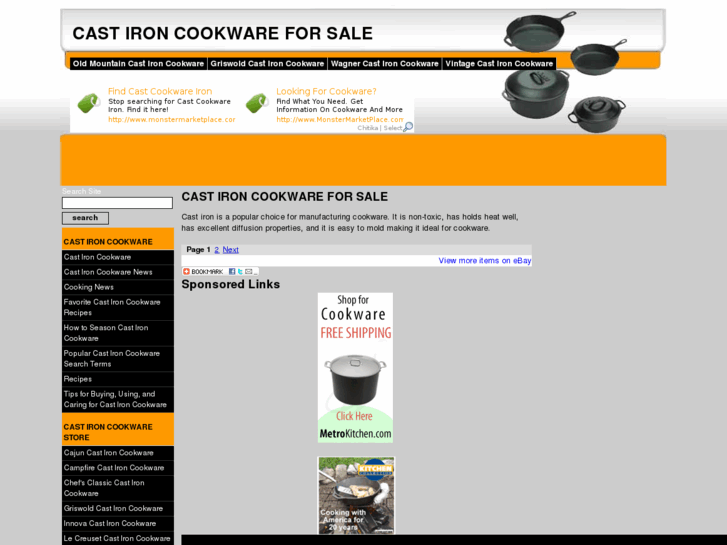 www.castironcookwaresale.com