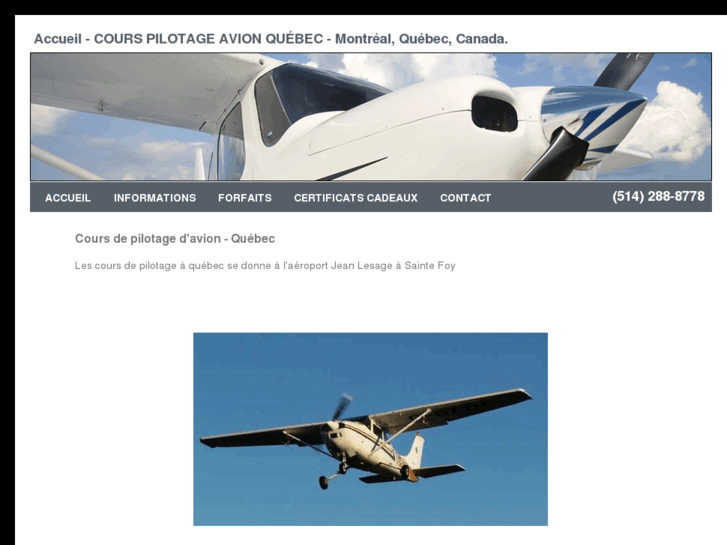 www.cours-pilotage-avion-quebec.com