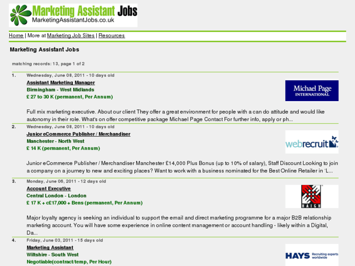 www.marketingassistantjobs.co.uk
