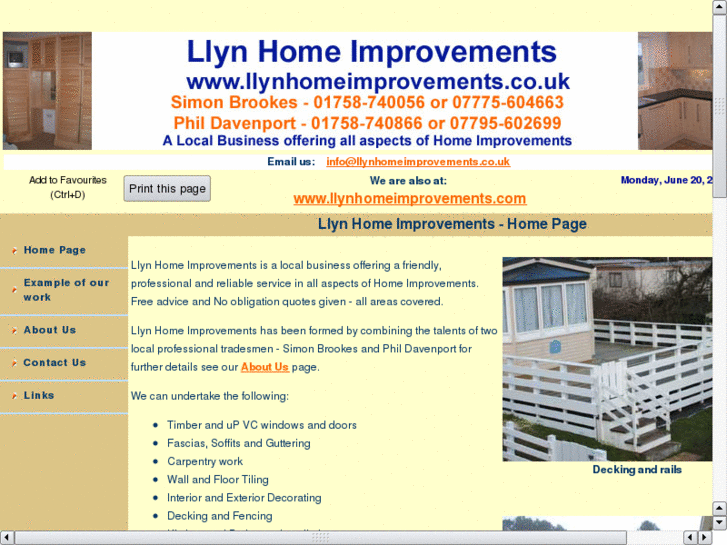 www.llynhomeimprovements.com