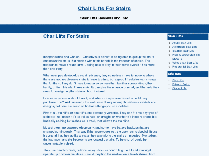 www.chairliftsforstairs.biz