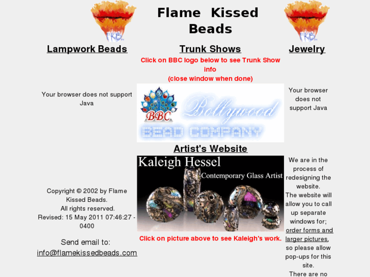 www.flamekissedbeads.com