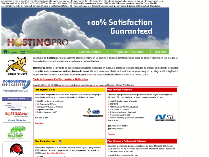 www.hostingpro.cl