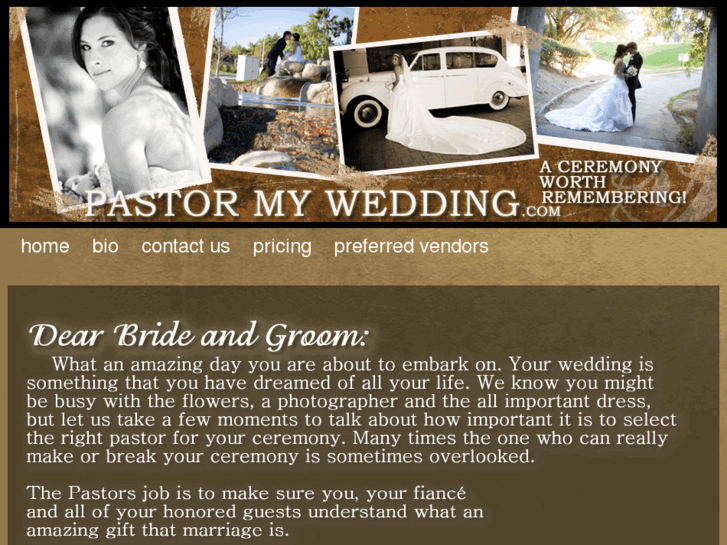 www.pastormywedding.com