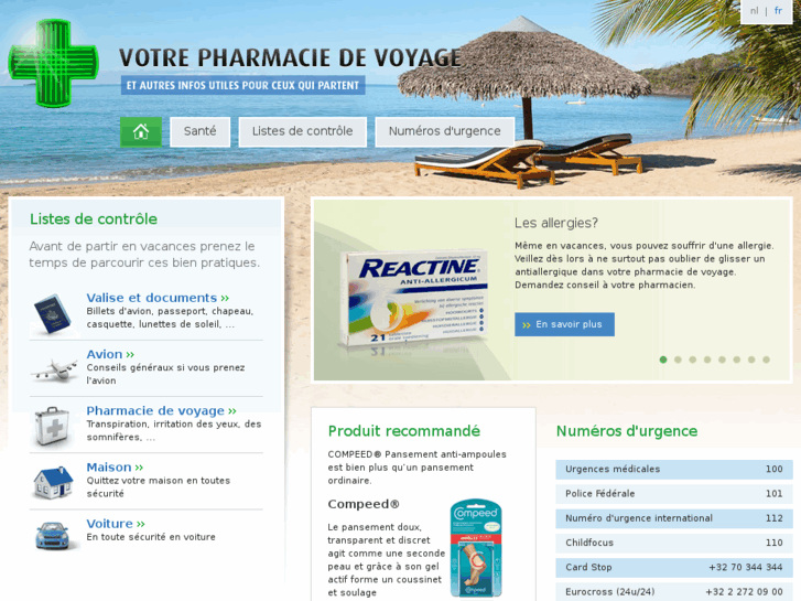 www.votrepharmaciedevoyage.be