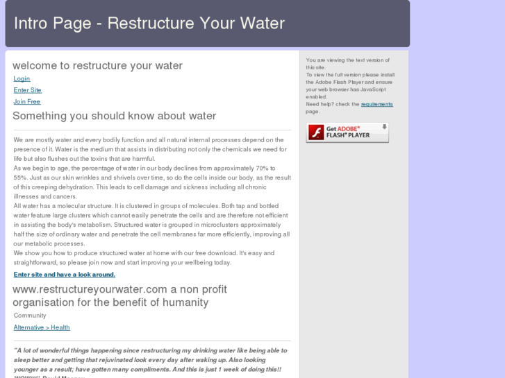 www.restructureyourwater.com