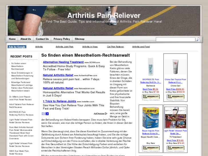 www.arthritispainreliever.net
