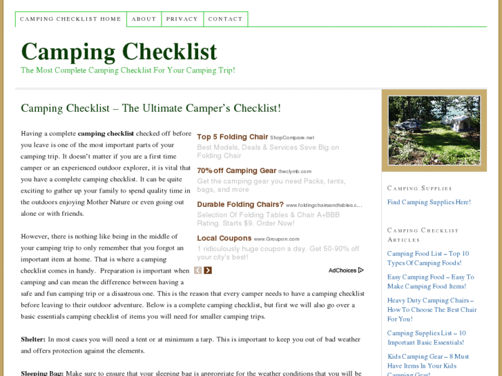 www.campingchecklists.org