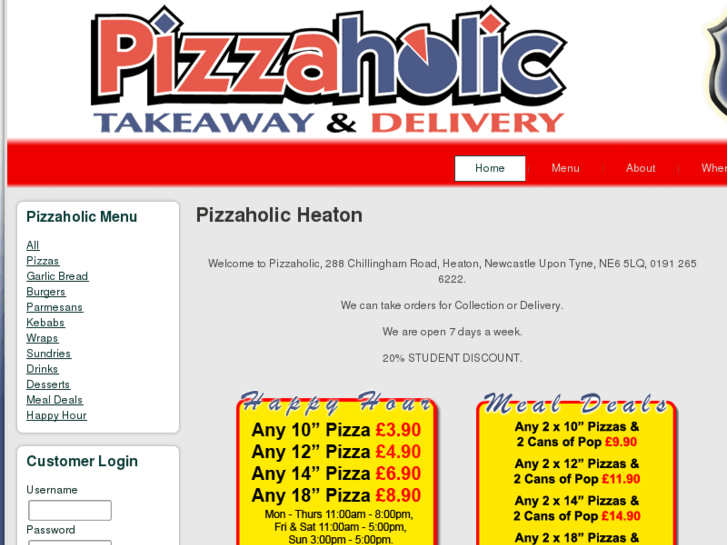 www.pizzaholicheaton.com