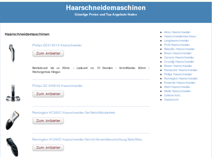 www.haarschneidemaschinen.org