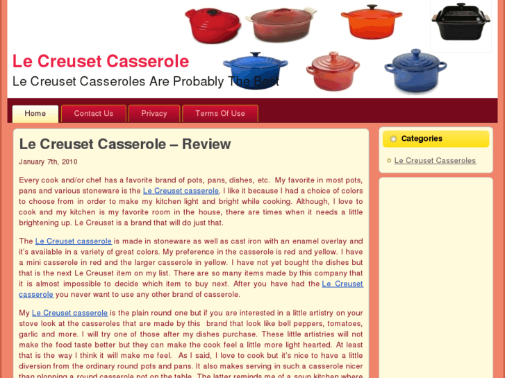 www.lecreusetcasserole.com