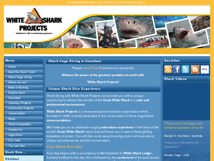 www.whitesharkprojects.co.za