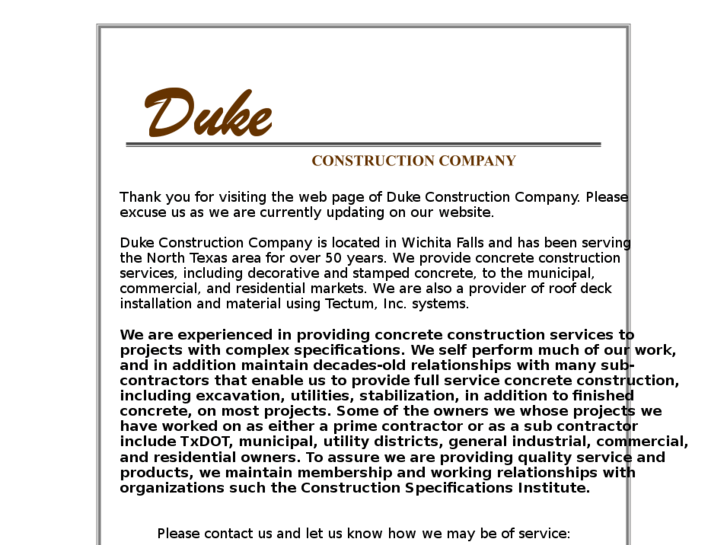 www.dukeconstructionco.com